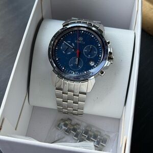 Blue and Silver Men's Watch